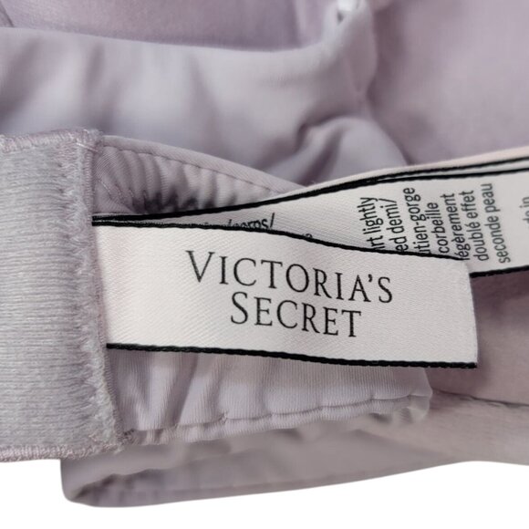 Victoria's Secret Seamless T Shirt Bra Purple 32DDD Underwire Lightly Lined Demi - Picture 9 of 12